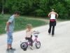 Indulás a Bányahegyre! Már 25 km-t teljesítettem! Egy pár méteren a kislányom is kísért bringával! :)