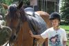 Faldum tanyán a nyári lovastábort záró ügyességi versenyen